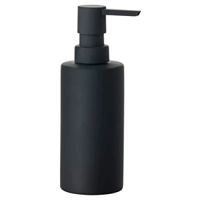 Image of Zone Denmark Soap Dispenser Liquid Solo Porcelain with Soft Touch Coating Black