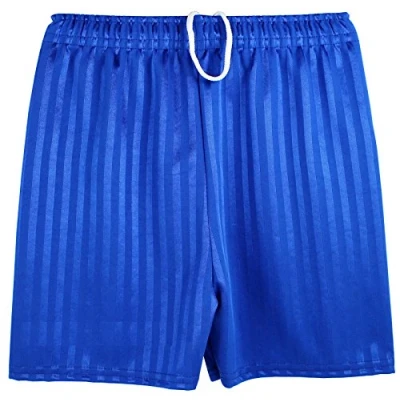 Image of Kentex Online Boys Girls Unisex Shadow Stripe Gym Sports Football Games School PE Shorts (XXL (11 12 Years), Royal Blue)