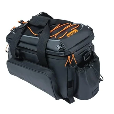Image of Basil Unisex Adult Miles XL Pro Pannier Rack Bag, Black Orange, 9 36ltr