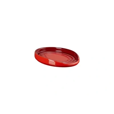 Image of Le Creuset Spoon Holder Oval Cerise 15 cm