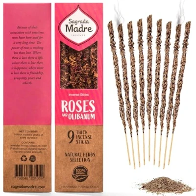 Image of Roses and Olibano, 9 sticks, 100% natural