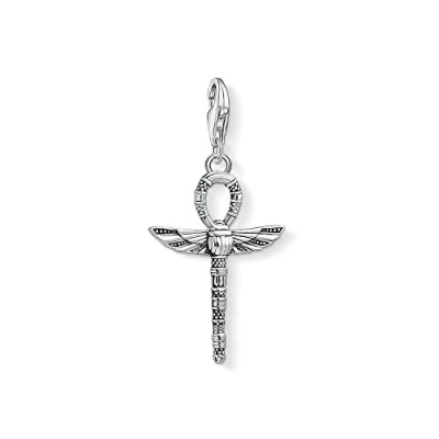 Image of Thomas Sabo Unisex Charm Pendant Cross Of Life with Scarab Club 925 Sterling silver 1551 637 21