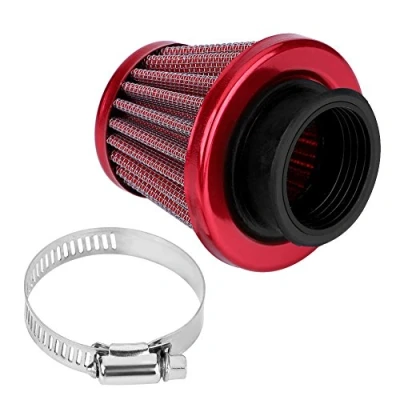 Image of 38mm Air Filter, Intake Filter Motorcycle Cleaner Universal Kit with Offroad ATV Quad Dirt Pit Bike Gold (Red)