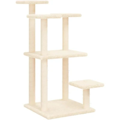 Image of vidaXL Cat Scratching Posts with Platforms Cream 98.5 cm