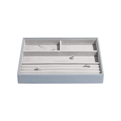 Image of Stackers Dusky Blue Classic Medium Jewellery Box Ring/Bracelets Layer