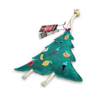 Image of Green &amp; Wilds Eco Friendly Natural Large Dog Chew Toy Carol Christmas Tree Xmas Pets Toys Treats