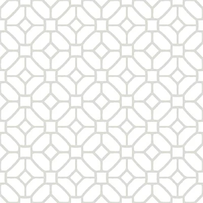 Image of WallPops FP2946 Lattice Peel &amp; Stick Floor Tiles, White Off White, 12 x inches