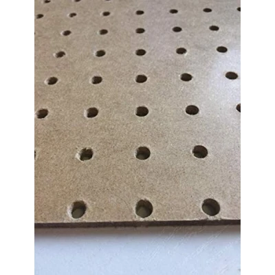Image of 1200 x 1200mm 6mm Wooden Pegboard 25mm Hole centres