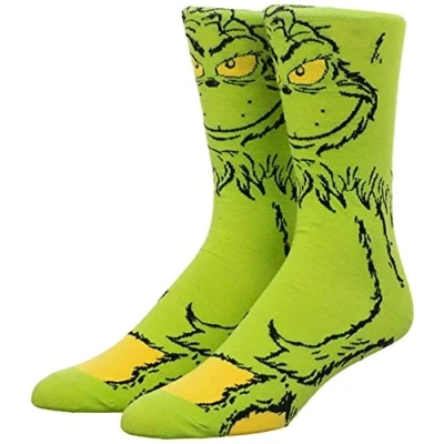 Image of EZB Cartoon Christmas Film Crew Socks Gift Idea for Men &amp; Women Size 4 9 The Grinch