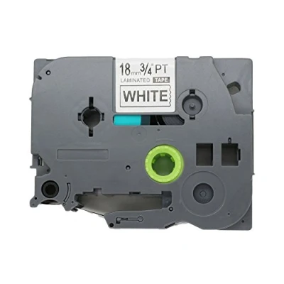 Image of BROVACS 1 Pack Black on White Label Tape Compatible for Brother P Touch TZ 241 TZe 18mm 3/4&quot; OPA1124