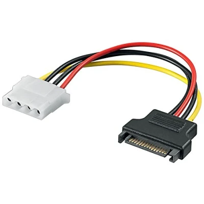 Image of Goobay 93634 PC Power Cable/Adapter, Sata Female to 5.25&quot; Female, 0.17m Length