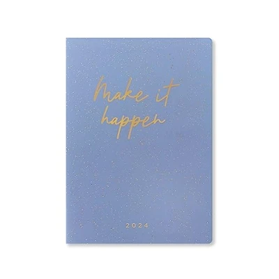 Image of Letts Inspire A5 week to view 2024 diary blue
