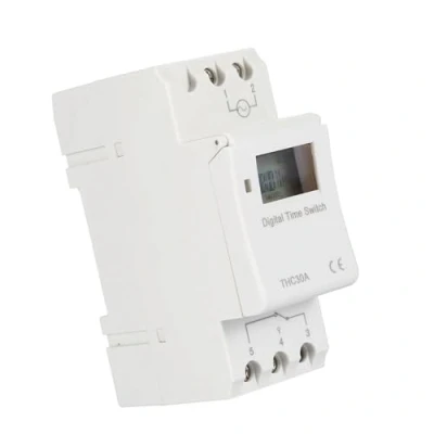 Image of digital Timer Switch, AC DC Programmable switch LCD DIN rail time Relay 30A, type (220V)