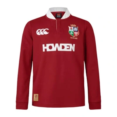 Image of Junior British &amp; Irish Lions Canterbury Long Sleeve Classic Rugby Jersey, Red Dahlia, 8