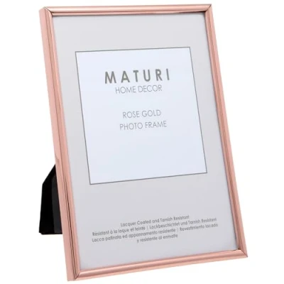 Image of Maturi Rose Gold Coloured Thin Edge Photo Frame 8 x 10 inch (20 25cm)