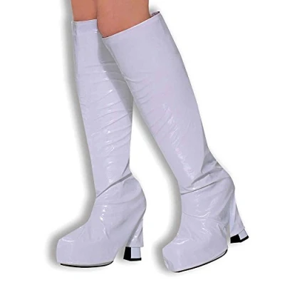 Image of Bristol Novelty BA309 Go Boot Tops White, Womens, One Size