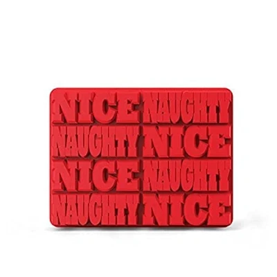 Image of Zoku Unisex Naughty and Nice Ice Cube Tray, Red