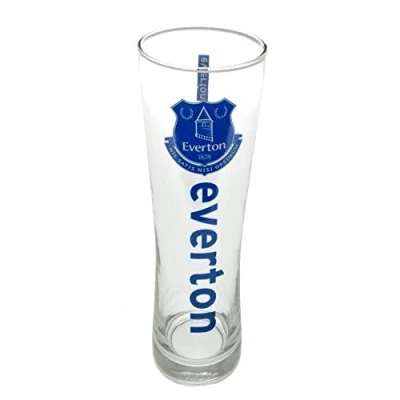 Image of Everton FC Official Football Gift Tall Beer Glass A Great Christmas / Birthday Idea For Men And Boys