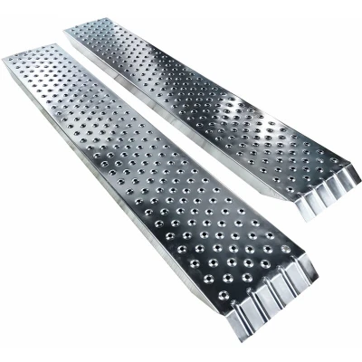 Image of VOUNOT Loading Ramps, 2 Steel Ramps Heavy Duty for Van, Lawnmower, ATV, Quad Motorcycle, 400 kg Max Loading, 160 x 23 5 cm