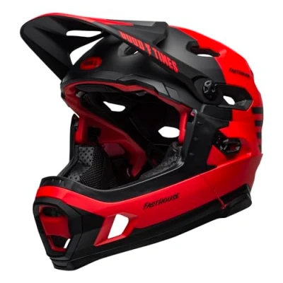 Image of Bell Super DH MIPS MTB Helmet, Fasthouse Matt Red/Black, M 55 59cm