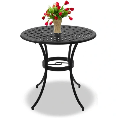 Image of Centurion Supports PREGO Garden &amp; Patio Black Cast Aluminium Bistro Table