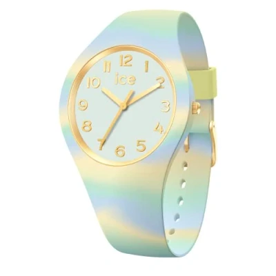 Image of Ice WATCH Tie And Dye Fresh mint Women&#039;s Wristwatch With Silicon Strap 020949 (Small)