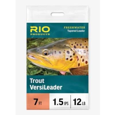 Image of Rio Fly VersiLeader 7ft 1.5ips, Black S6, Fishing Leader