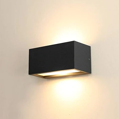 Image of HLFVLITE Outdoor Wall Light, Max 40W E27 Aluminum Light Outside Lamp Exterior Sconce, Waterproof Garden Lantern, Anthracite Grey