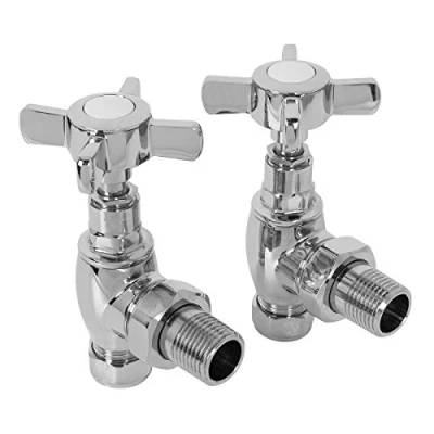 Image of Warmehaus 15mm Traditional Angled Radiator Valves Pair
