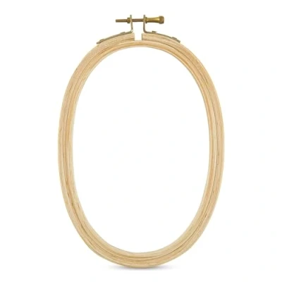 Image of DMC Oval Wooden Embroidery Hoop/Frame 6 inch / 12.5 x 20 cm