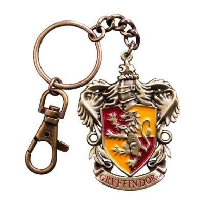 Image of NOBLE COLLECTION Harry Potter Gryffindor Keychain, Gold, Red, 14.5 x 6.5 4 centímetros, Classic