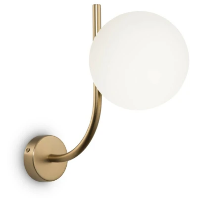 Image of Modern Rendez vous Brass Wall Lamp Glass Shade