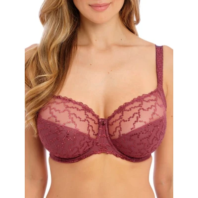 Image of Fantasie Women&#039;s Ana Underwire Side Support Bra Full Coverage, Opaque, Rosewood, 32DD