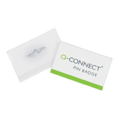 Image of Q Connect Pin Badge 40x75mm (100 Pack) KF01566
