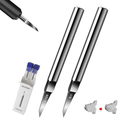 Image of stedi Model Scriber Blades,Tungsten steel Blades,0.1+0.125mm Size,for Modeling Hobby,RG Scale Model,Gundam Kit,for Scribing line, Engraved,Panel line,Resin，Scriber Replacement Blades.