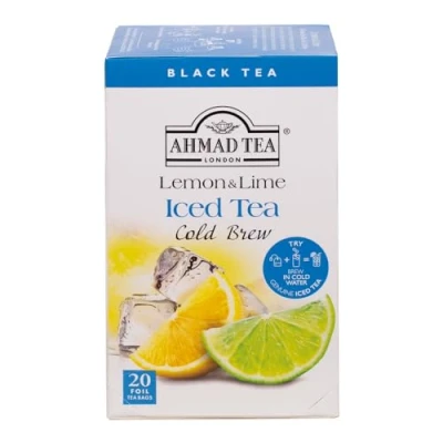 Image of Ahmad Tea Lemon &amp; Lime Cold Brew Black 20 Teabag Sachets