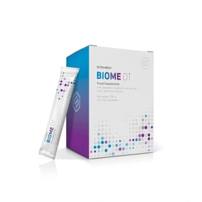 Image of Synergy Worldwide BiomeDT 30 doses Digestive Health and Microbiome Supplement Supports &amp; Immune Function Psyllium, Inulin, L Glutamine, Zinc Gluten Free, Vegetarian 396g