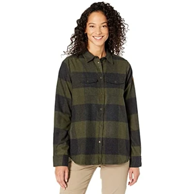 Image of Fjallraven Canada shirt W Long Sleeved T Deep Forest Dark Grey, S
