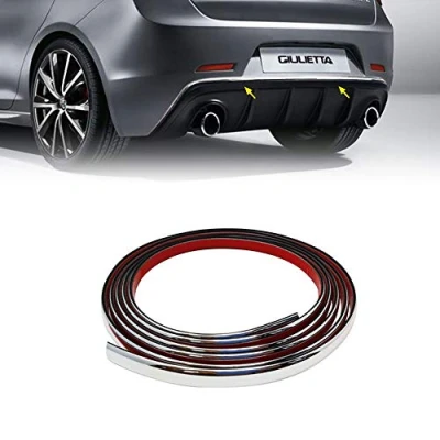 Image of Quattroerre Chrome Profile Sticker Dam Bumper Rear Alfa Giulietta with 3M APT Double Adhesive