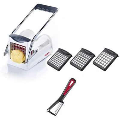 Image of Westmark Chipper + potato peeler, Easy Stix and vegetable stick cutter with 3 cutting inserts Gallant economy 118022E6