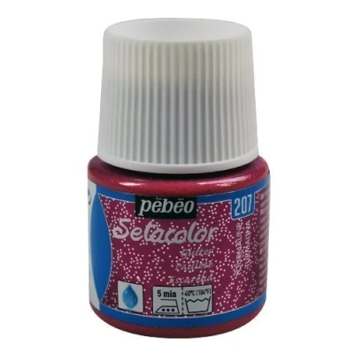 Image of Pebeo Setacolor Fabric Paint 45ml Bottle Light Fabrics Glitter Range NEW (Glitter Tourmaline)