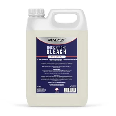 Image of McKLords Commercial Thick Strong Bleach, 2.5 Litre, Clear