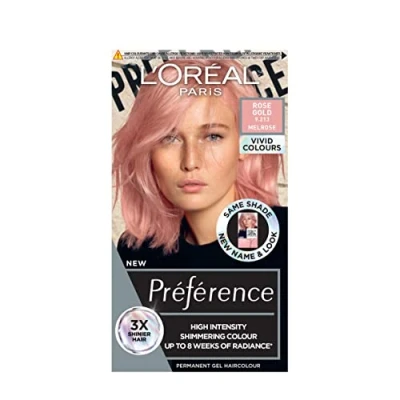 Image of L&#039;Oreal Paris Preference Vivids Permanent Hair Dye, Intense Luminous Colour, Rose Gold 9.213