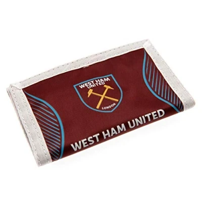 Image of West Ham United FC Touch Fastening Nylon Wallet (12 x 8cm) (Red/White/Blue)