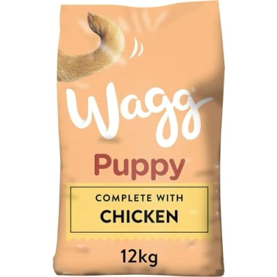 Image of Wagg Complete Puppy Dry Dog Food Chicken &amp; Rice 12kg For Growing Puppies