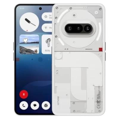 Image of Nothing phone (3a) 128 GB mobile with 32 MP front camera, 30x ultra zoom, 50W fast charging and 6.77&quot; FHD+ flexible AMOLED display White