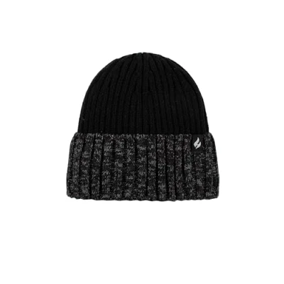 Image of Mens 1 Pack SOCKSHOP Heat Holders Halmstad Chunky Twist Turnover Hat Black One Size