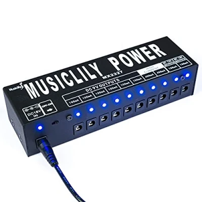 Image of Musiclily Pro Guitar Power Supply 10 Way Isolated DC Output for 9V/12V/18V Effect Pedal with US Standard Adapter
