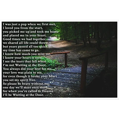 Image of Pet Loss Bereavement Sympathy Flexible Fridge Magnet / Magnetic Sign Dog Memorial