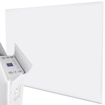 Image of MYLEK Panel Heater Radiator Electric 1.5KW Daily and Weekly Timer, Digital Thermostat Wall Mounted Slimline White for Bathroom, Office, Bedroom, Garage (1500 Watt) Lot 20 Compliant